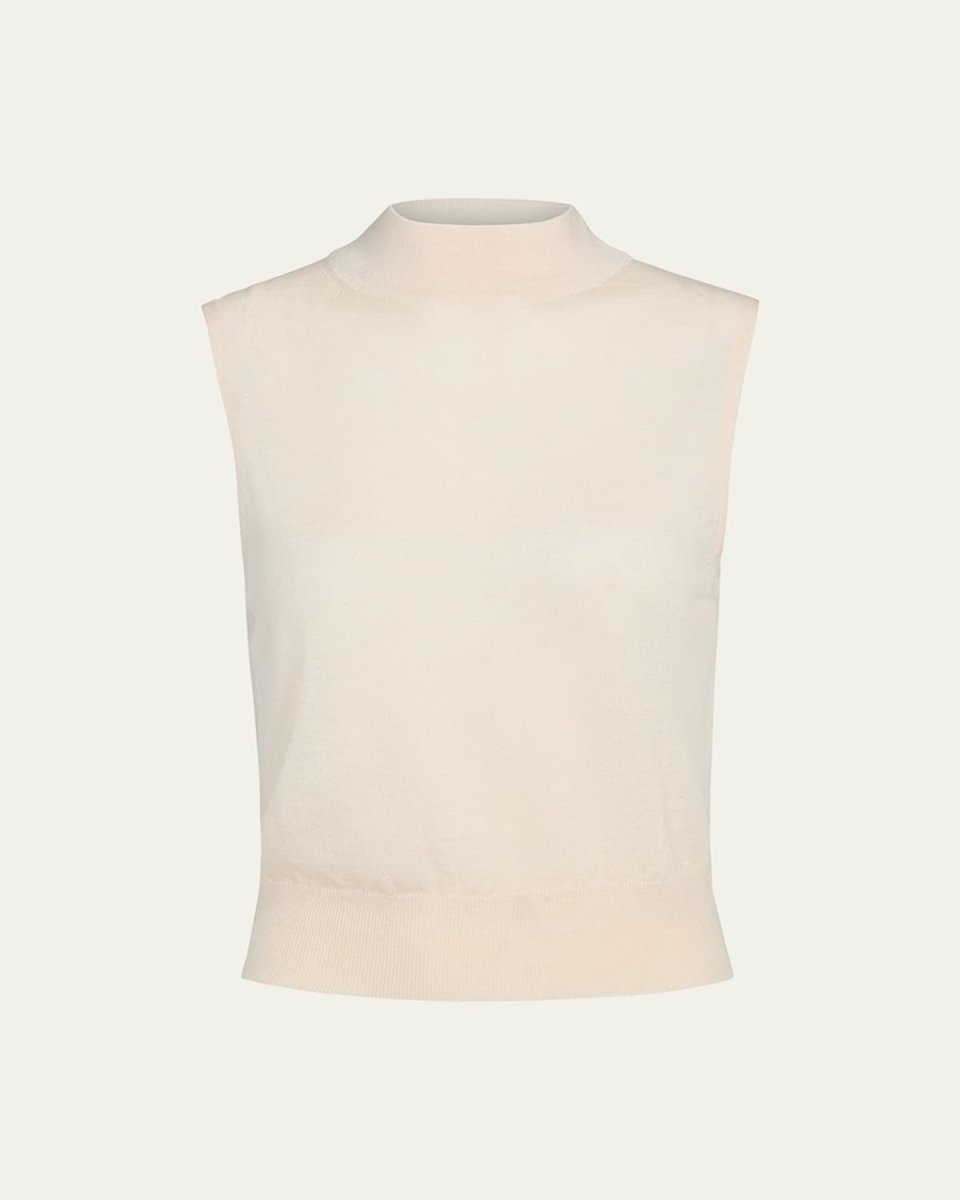 Sleeveless Mock-Neck Top